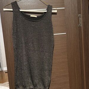 Sparkly Black Sleeveless Top
